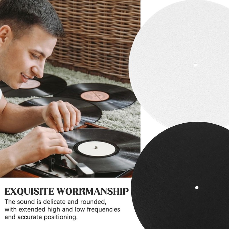 ZJIVQO Turntable Platter Mat, Anti Static Vinyl Record Player Vibration