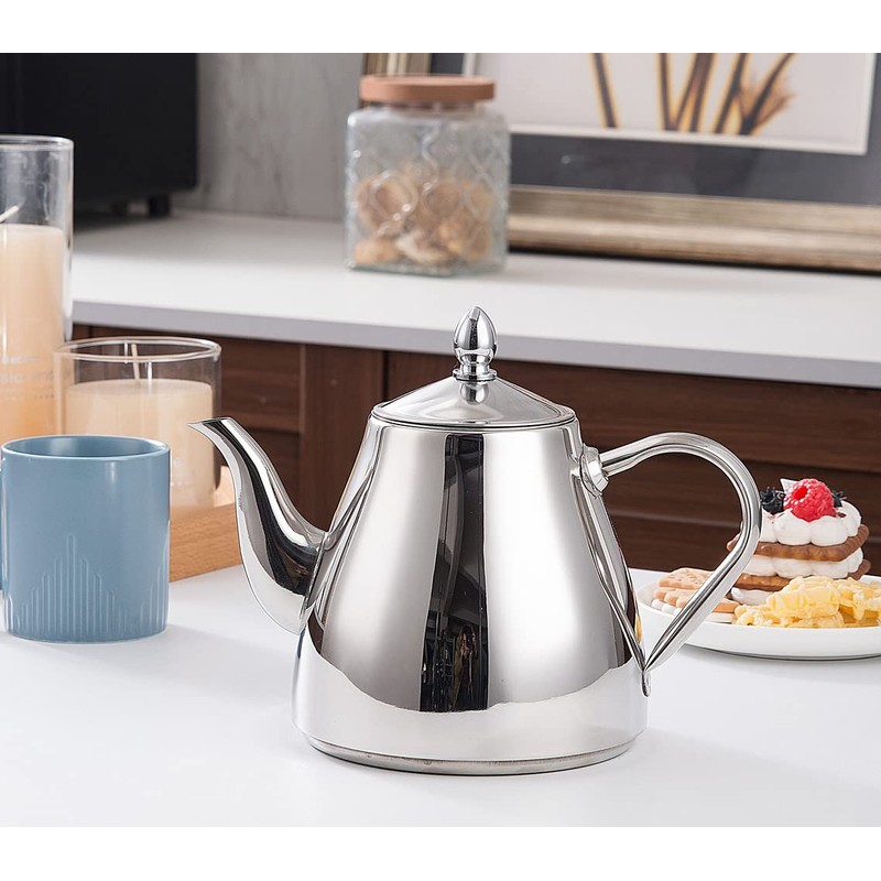 SANQIAHOME Stainless Steel Teapots with Infuser 2000ml