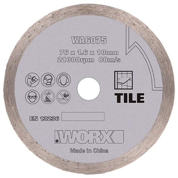 WORX WA6075 76mm Diamond Cutting Blade For WX801 Chopper
