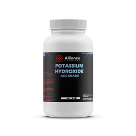 Potassium Hydroxide Flakes ACS Grade - 5 lbs - Lab-Grade Base for Titrations, Chemical Analysis