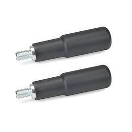 OTTO # Rotating Cylinder Handles – Axle Parts Steel Zinc Plated (Pack of 2) – Black/Black, GN 798 KT 18 M8