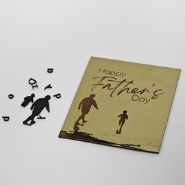 Creatorally Coloured Plywood Board, 3 mm, Linde Wood for Laser Cut, 30 x 30 cm, Pack of 4, Laser Plywood for Cutting and Engraving, Untreated Wooden Panel for DIY Wood Burning (Gold)