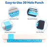 30 Holes Binding Punch,Loose Leaf Paper Punch Machine,Portable Hand Pushed