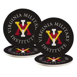 Desert Cactus Virginia Military Institute Ceramic Coasters 4 Pack Keydets VMI Absorbent Drink Coasters with Cork Backing (Design A)