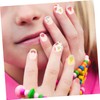Healvian 24pcs Cartoon Nail Stickers for Easy to Apply False
