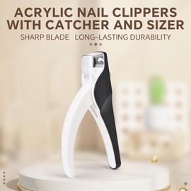 KADS 1PCS Acrylic Nail Clippers Professional False Nail Cutter Nail Tip Cutter Acrylic UV Gel Fake Nail Tips Nippers Trimmer Manicure Tool for Nail Salon & Home Use