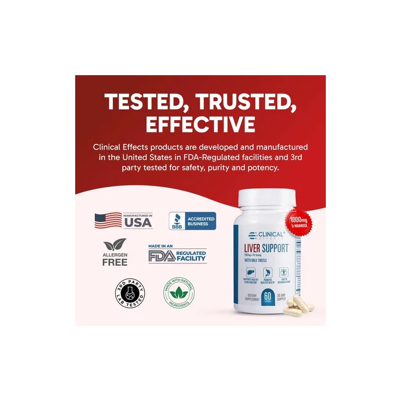 Clinical Effects Soporte Hígado Cardo Mariano Zinc 60 Caps