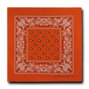 Kaiser Collection Double Sided Paisley Bandanas (1 Dozen), Orange