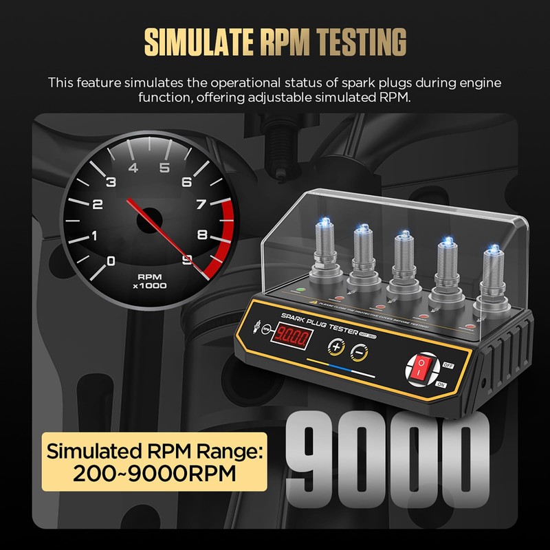 5 Hole Spark Plug Tester SPT360 Automotive Moto Spark Plug