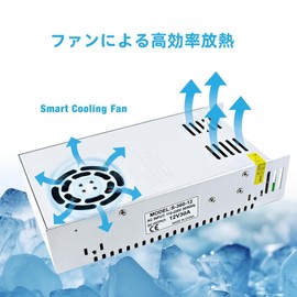 Taiyuanyuan Switching Power Supply, DC Stabilized Power Supply, AC/DC Converter, 12V30A360 | Overload and Over Voltage Protection | Built-in Heat Dissipation Fan|LED for Lighting, Communication