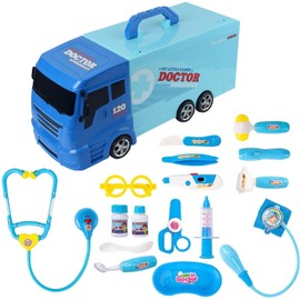 Toy Doctor Kit for Kids, Pretend Medical Station Set for Boys & Girls, Dentist Doctor Role Play Set for 3 4 5 6
