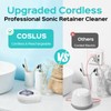 Sonic Retainer Cleaner Machine, Rechargeable Compact Portable Design