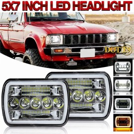 Unbranded Pair 5x7 7x6" LED Headlights Hi/Lo Beam For Toyota Tacoma For 4Runner For Pickup