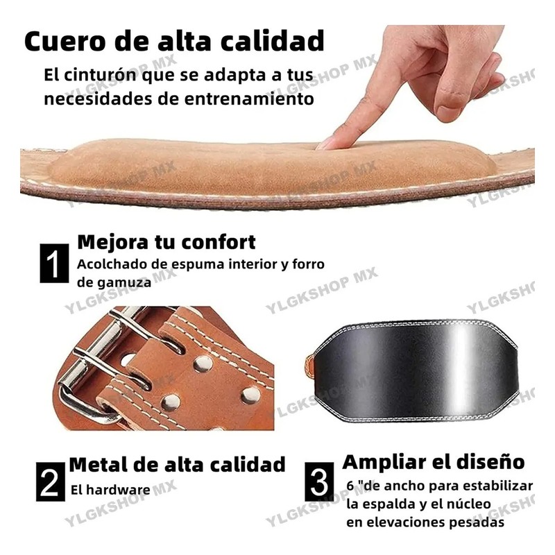 Gym Faja Lumbar Cinturón Levantar Peso Con Guantes,kit 6pcs