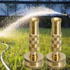 ATDAWN Brass Hose Nozzle, Heavy-Duty Brass Adjustable Twist Hose Nozzle,