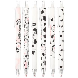 jojofuny Bolgrafos De Gel De Vaca Lechera 6 Piezas Bolgrafo Para Estudiantes Papelera Escolar Tinta Suave Para Escritura Diseo Kawaii Para Premios Y  
