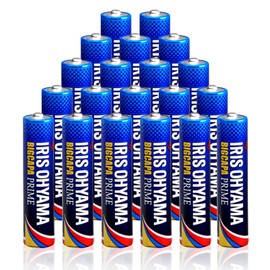 Iris Ohyama LR03BP/20P AAA, Alkaline, Pack of 20, Long Life, Large Capacity Type, BIG CAPA PRIME