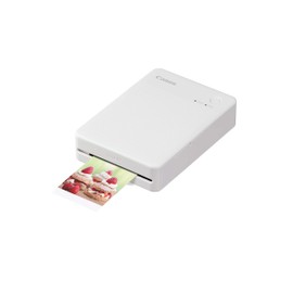Canon SELPHY QX20 Mobile Photo Printer - Print Directly from Smartphone via Wi-Fi. Dye Sublimation Printing, 2 Sizes Sticker Paper and Charging via USB-C - White (Without Colour/Paper)