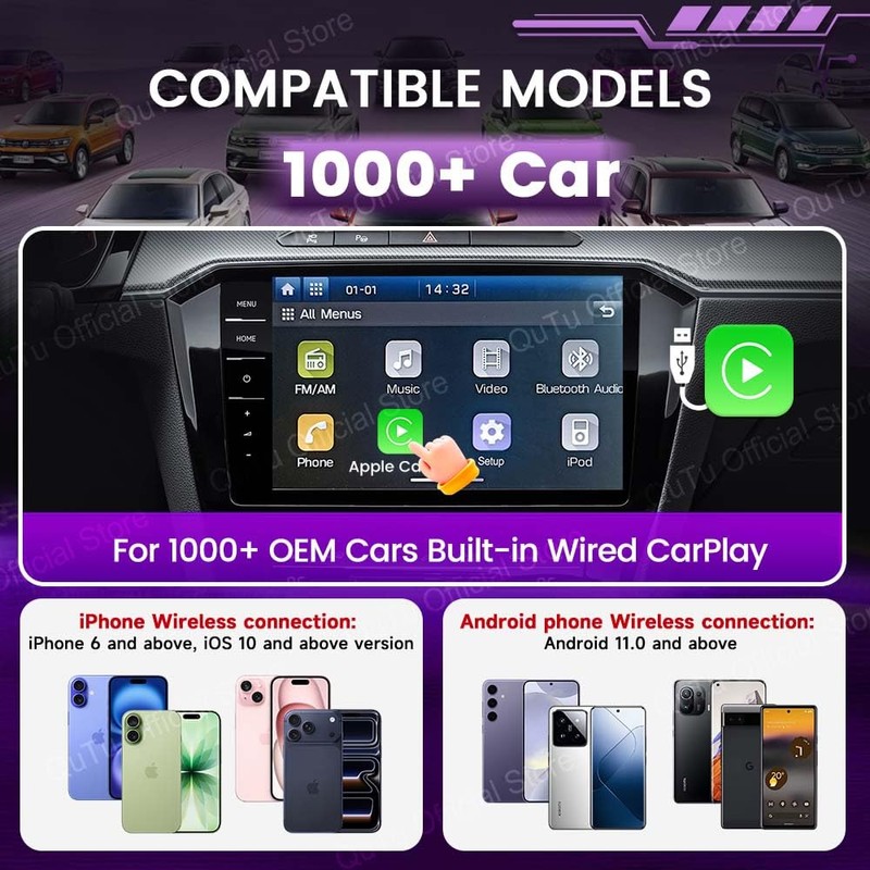 CarlinKit Wireless CarPlay & Android Auto Adapter CP2A Pro AI