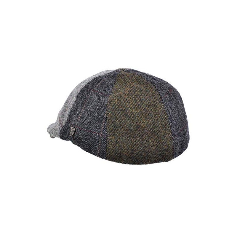 GFM® Hats Wool Blended Flat Cap Hat (Multi Patch (XS503),