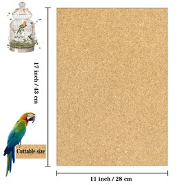 Gravel Paper for Bird Cage,Birdcage Liner Papers Cuttable Gravel Liner Sea Sand Paper Pet Animal Cages Cushion Great for Hard-Billed Birds Parrot | Clean Safe & Aids in Digestion (15 PCS - 17" x 11")