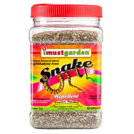I Must Garden Snake Repellent: Powerful All-Natural Protection – 3 lb. Granular Shaker Jar