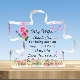 JMIMO Wife Gifts From Husband Anniversary Valentine's Day Gift For Wife Christmas Birthday Gifts - Thank You For Being Such An Important Piece Of My Life