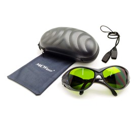 MCWlaser Laser Safty Protective Goggles Glasses 190-470 & 800-1700nm Typical For 355nm 405nm 445nm 808nm 810nm 980nm 1064nm 1470nm 1550nm Absorption Type EP-8 Style 2
