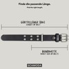 SCAMODA Double Hole Rivet Belt with Leather for Men and