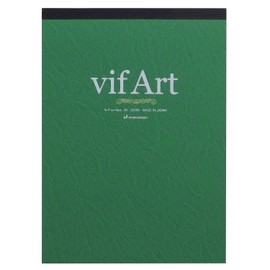 Maruman VifArt B5 Sketchpad (Neutral Watercolor Paper), 7.1 oz/yd2 (242 g/m2), 15 Sheets, green