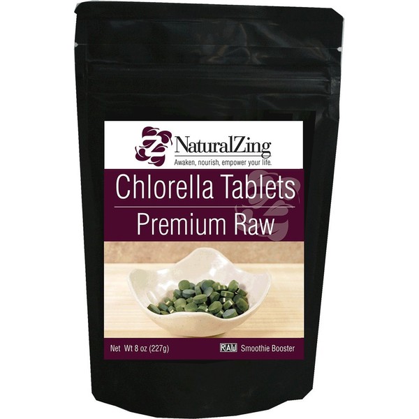 Natural Zing Chlorella Tablets (900+) 8 oz (Raw) 250 mg