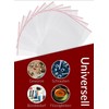 Pakomat Zip Bags, Pack of 100, Transparent Zip Pockets, Snap