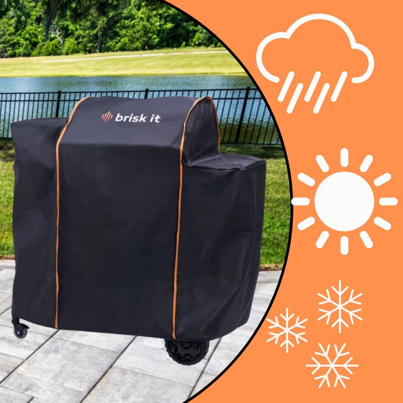 Pellet Grill & Smoker All-Weather Protective Cover, Brisk It Origin-580