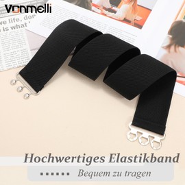 VONMELLI Stretch Belt Women's Wide Elastic Belt Vintage Waist Belt for Dress Retro Cinch Belt 5 cm Wide, black