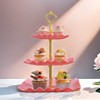 2 Pack of 3 Tier Cupcake Stand, Plastic Tiered Serving