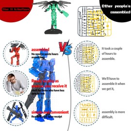 Binvin Assembly Completed T13 Action Figures 3D Printed, Multi-Jointed Robot Movable N13 Action Figure, Nova 13 Action Figure Decorative Toy Desktop Decorations (Purple)