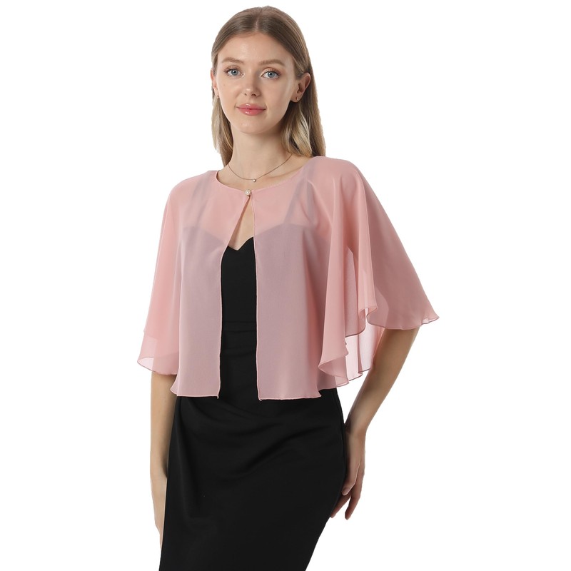 Chiffon Capelet Soft capes Shawls and Wraps for Evening Dress