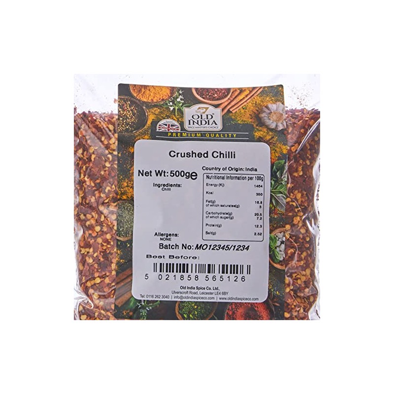 Old India Crushed Chilli 500 g
