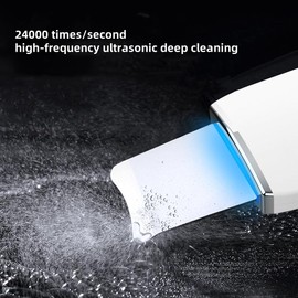 Skin Scrubber, Ultrasonic Exfoliator with 5 Modes Blackhead Remover, Pore Cleansing, Facial Ultrasonic Scraper, with LCD Display and USB Charging for Skin Care