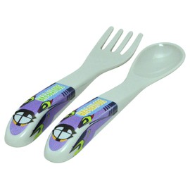 daiwato-i Kids Cutlery Purple 12.5 cm System Spoon & Fork Set 500 Type EVA