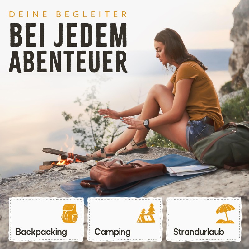 Backpacker's Journey Microfibre Towels in S, M, L, XL, Travel
