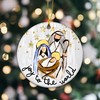 Joy to The World Ceramic Ornament, Double Sided Printed Design,