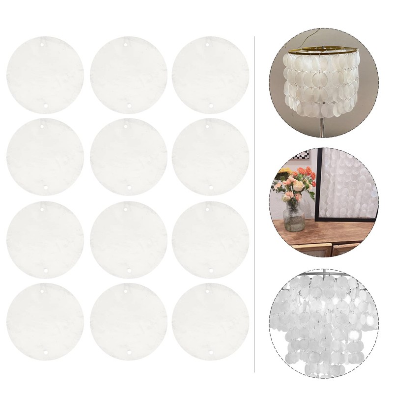 Sewroro Pack of 100 Round Capiz Shells Capiz Shells Decoration