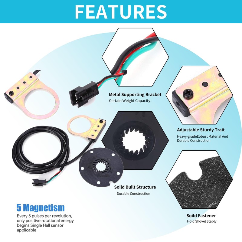 Niiyen Electric Bicycle Assistant Sensor, Bicycle Pedal Assistant Sensor, 5