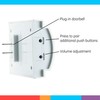 GE Wireless Doorbell Kit,Plug-In Receiver,1 Push Buttons Door Bell,8 Melodies