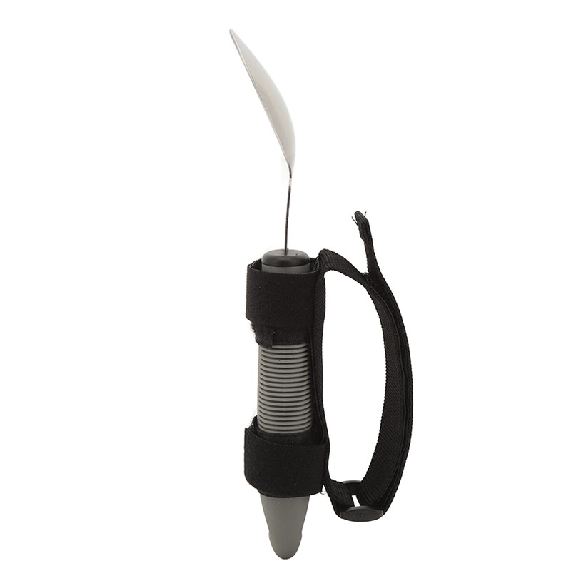 Strap Adaptive Scoop Stainless Steel Wavy Shape Handle Cuff Eating