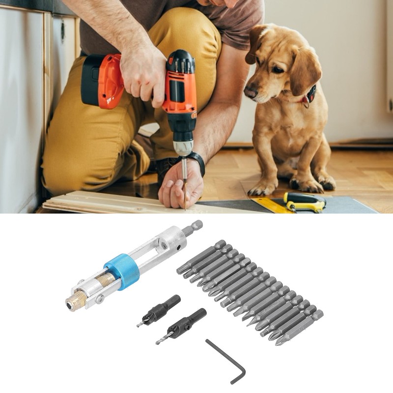 20Pcs/Set Countersink Drill Bit High Speed Steel Screwdriver Bits Screw