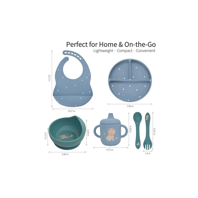 Little Rawr Baby Led Weaning Bundle, 100% Silicone Baby Feeding
