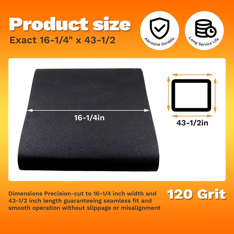 UKIAF 16-1/4 x 43-1/2 Inch 120 Grit Silicone Carbide Drum