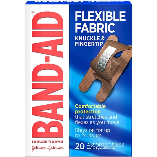 Band-Aid Brand Flexible Fabric Adhesive Bandages for Comfortable Flexible Protection & Wound Care of Minor Cuts & Scrapes, With Quilt-Aid Technology designed to Cushion Painful Wounds, Fin (Pack Of 3)